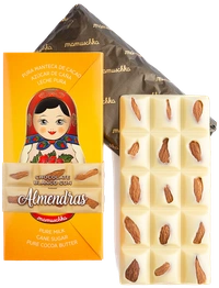 Tableta De Chocolate Blanco Con Almendras Enteras